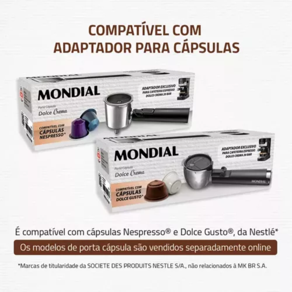 Cafeteira Elétrica Mondial C-20-ec Espresso 20 Bar 1200w Cafeteira Elétrica Mondial C-20-ec Espresso 20 Bar 1200w